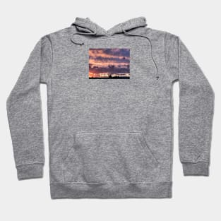 Brilliantly lit clouds at sunset Hoodie